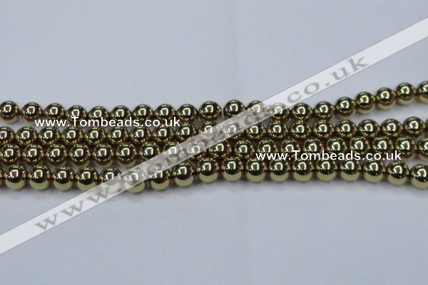 CHE436 15.5 inches 12mm round plated hematite beads wholesale