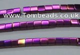 CHE454 15.5 inches 2*2mm cube plated hematite beads wholesale