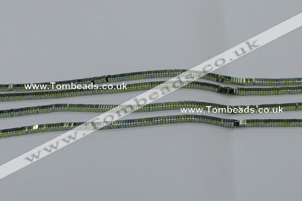 CHE560 15.5 inches 1*2*2mm square plated hematite beads wholesale