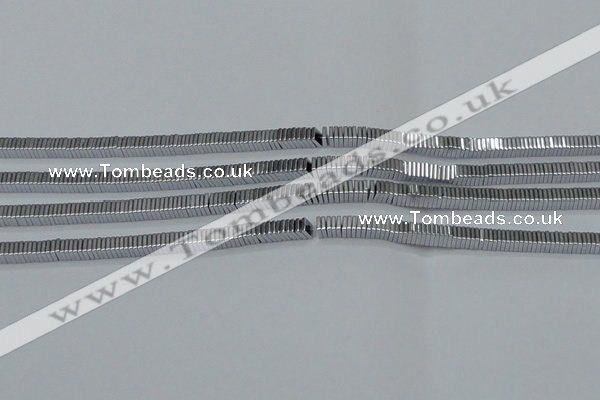 CHE565 15.5 inches 1*2*2mm square plated hematite beads wholesale