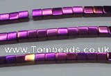 CHE604 15.5 inches 3*3mm cube plated hematite beads wholesale