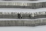 CHE618 15.5 inches 1*2*2mm square matte plated hematite beads