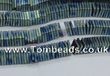 CHE629 15.5 inches 1*3*3mm square matte plated hematite beads