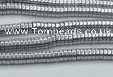 CHE640 15.5 inches 1*2mm tyre plated hematite beads wholesale