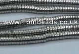 CHE641 15.5 inches 1*2mm tyre plated hematite beads wholesale