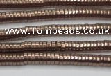 CHE643 15.5 inches 1*2mm tyre plated hematite beads wholesale