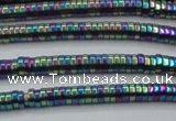 CHE646 15.5 inches 1*2mm tyre plated hematite beads wholesale