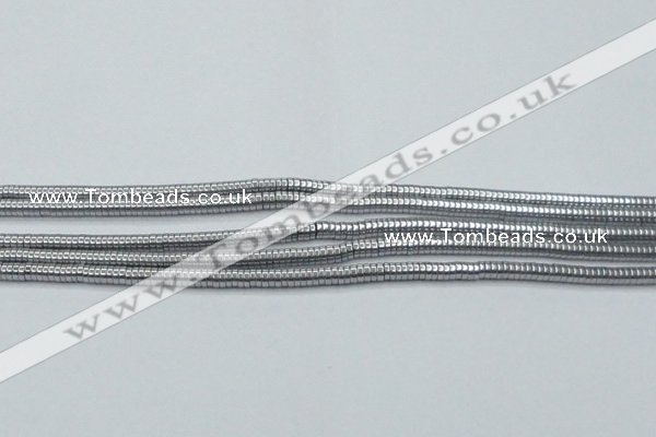 CHE650 15.5 inches 1*3mm tyre plated hematite beads wholesale