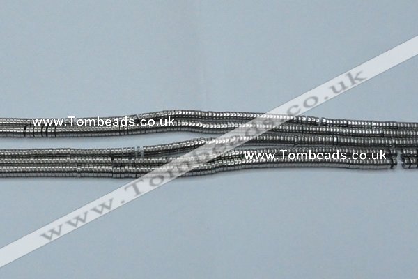 CHE651 15.5 inches 1*3mm tyre plated hematite beads wholesale