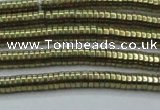 CHE652 15.5 inches 1*3mm tyre plated hematite beads wholesale