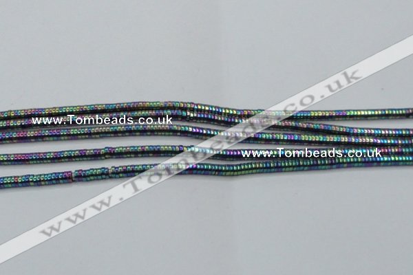 CHE656 15.5 inches 1*3mm tyre plated hematite beads wholesale