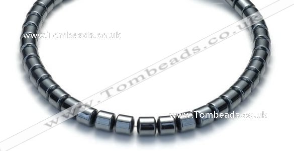 CHE67 15.5 inches 4mm column shape hematite beads Wholesale