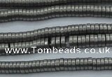 CHE670 15.5 inches 1*2mm tyre matte plated hematite beads