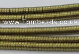 CHE681 15.5 inches 1*4mm tyre matte plated hematite beads