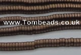 CHE682 15.5 inches 1*4mm tyre matte plated hematite beads