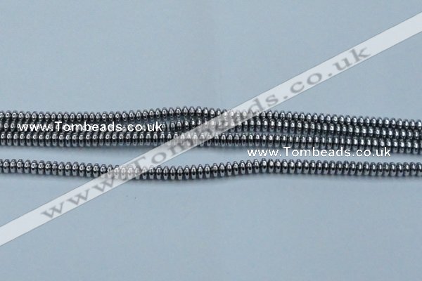 CHE727 15.5 inches 2*4mm rondelle plated hematite beads wholesale