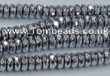 CHE734 15.5 inches 4*8mm faceted rondelle plated hematite beads