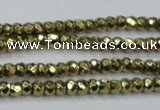 CHE737 15.5 inches 2*4mm faceted rondelle plated hematite beads