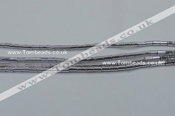 CHE748 15.5 inches 3*5mm tube plated hematite beads wholesale