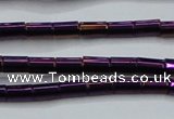 CHE749 15.5 inches 3*5mm tube plated hematite beads wholesale