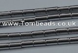 CHE760 15.5 inches 2*4mm tube plated hematite beads wholesale