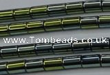 CHE769 15.5 inches 3*5mm tube plated hematite beads wholesale