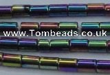 CHE770 15.5 inches 3*5mm tube plated hematite beads wholesale