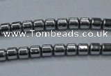 CHE774 15.5 inches 2*2mm drum plated hematite beads wholesale