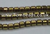 CHE776 15.5 inches 2*2mm drum plated hematite beads wholesale