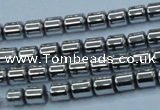 CHE786 15.5 inches 4*4.5mm drum plated hematite beads wholesale