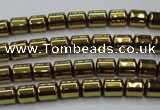 CHE787 15.5 inches 4*4.5mm drum plated hematite beads wholesale