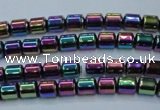 CHE790 15.5 inches 4*4.5mm drum plated hematite beads wholesale