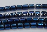 CHE791 15.5 inches 4*4.5mm drum plated hematite beads wholesale