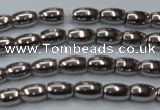 CHE794 15.5 inches 3*5mm rice plated hematite beads wholesale