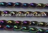 CHE796 15.5 inches 3*5mm rice plated hematite beads wholesale