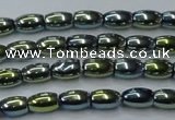 CHE798 15.5 inches 3*5mm rice plated hematite beads wholesale