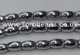 CHE801 15.5 inches 4*6mm rice plated hematite beads wholesale