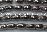 CHE810 15.5 inches 5*8mm rice plated hematite beads wholesale