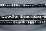 CHE821 15.5 inches 3*3mm hexagon hematite beads wholesale