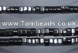 CHE822 15.5 inches 4*4mm hexagon hematite beads wholesale