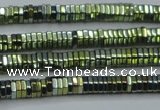 CHE828 15.5 inches 1*2mm hexagon plated hematite beads wholesale