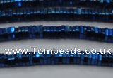 CHE831 15.5 inches 1*2mm hexagon plated hematite beads wholesale