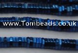 CHE847 15.5 inches 1*4mm hexagon plated hematite beads wholesale