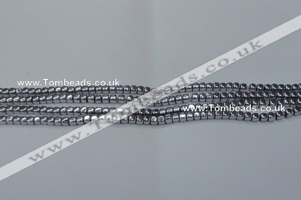 CHE850 15.5 inches 2*2mm dice platedhematite beads wholesale