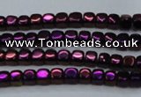 CHE853 15.5 inches 2*2mm dice platedhematite beads wholesale