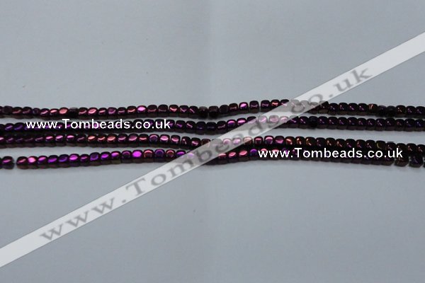 CHE853 15.5 inches 2*2mm dice platedhematite beads wholesale