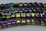 CHE860 15.5 inches 3*3mm dice platedhematite beads wholesale