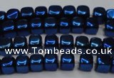 CHE872 15.5 inches 4*4mm dice platedhematite beads wholesale