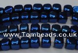 CHE872 15.5 inches 4*4mm dice platedhematite beads wholesale