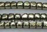 CHE875 15.5 inches 2*2mm dice plated hematite beads wholesale